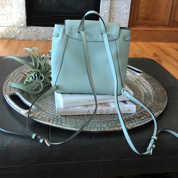 KATE SPADE MEDIUM FLAP PEBBLED LEATHER BACKPACK - Picture 7 of 15